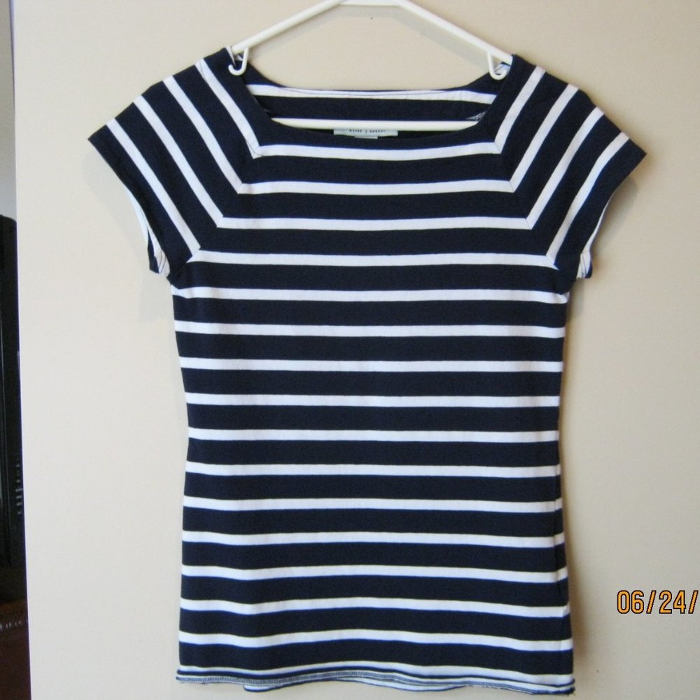 Navy and White striped Tee from WH/BM